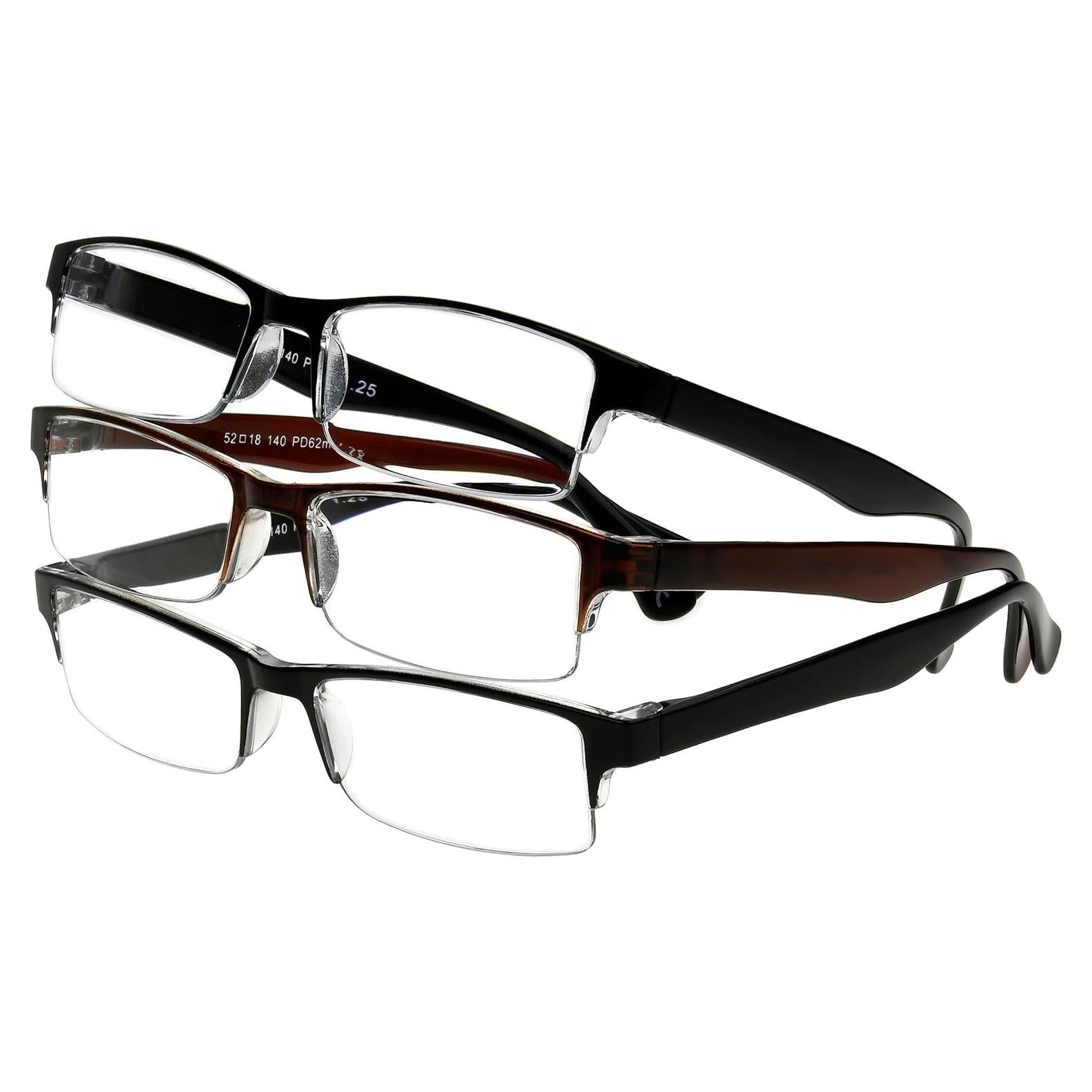 Gafas de lectura Foster Grant Pete 3x Negro y Marrón