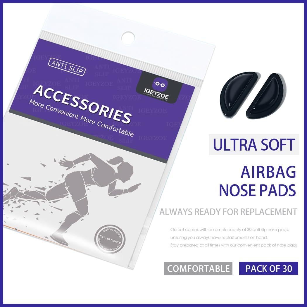 Almohadillas Antideslizantes para Gafas IGEYZO - 30pcs Silicona Negra