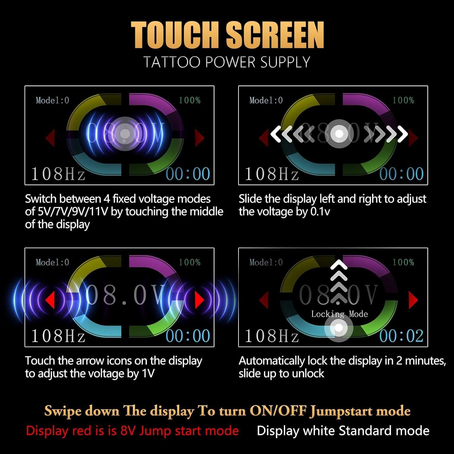 Máquina de Tatuaje Inalámbrica Ambition Seher 2400mAh 12V