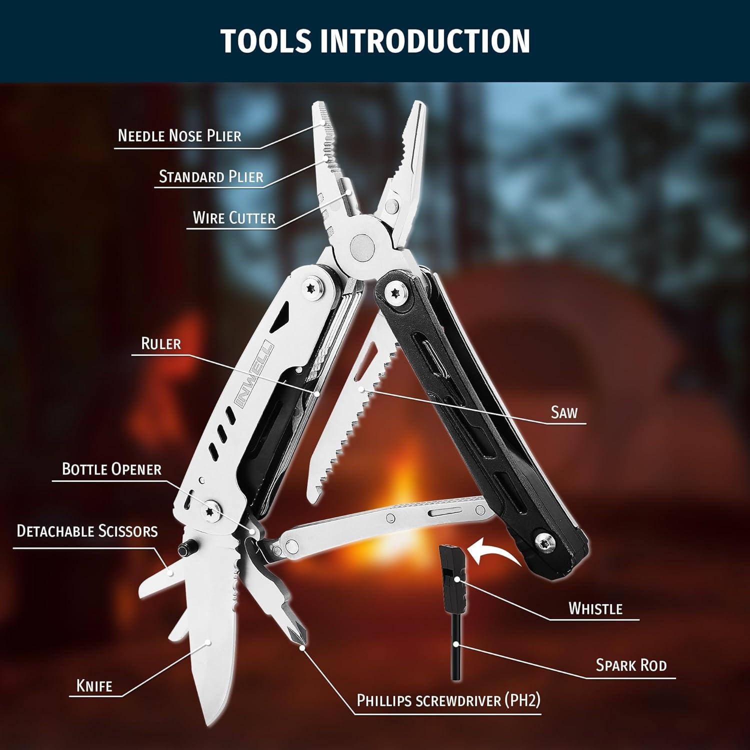 Alicate Multiherramienta Inwell 12 en 1 Acero Inoxidable