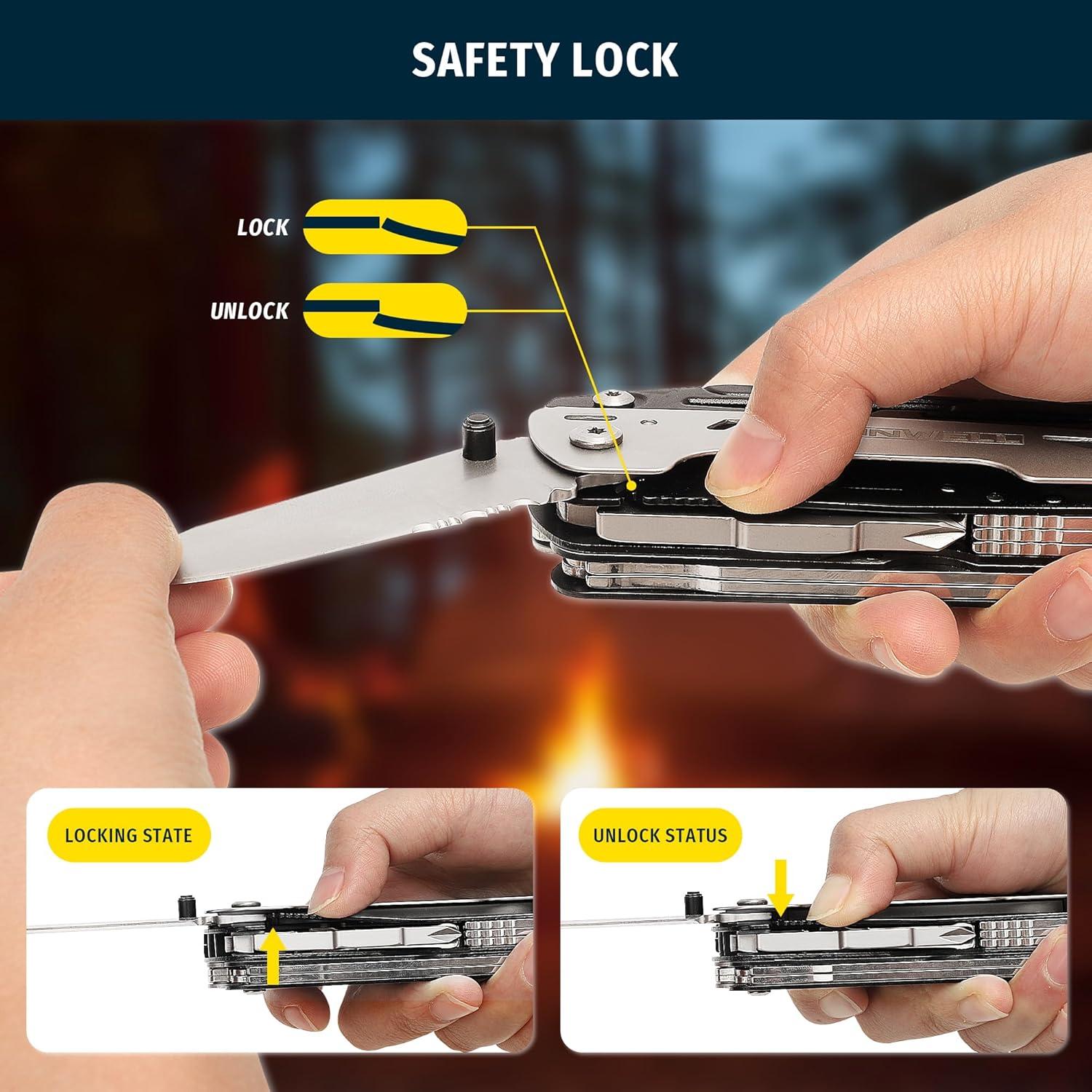 Alicate Multiherramienta Inwell 12 en 1 Acero Inoxidable