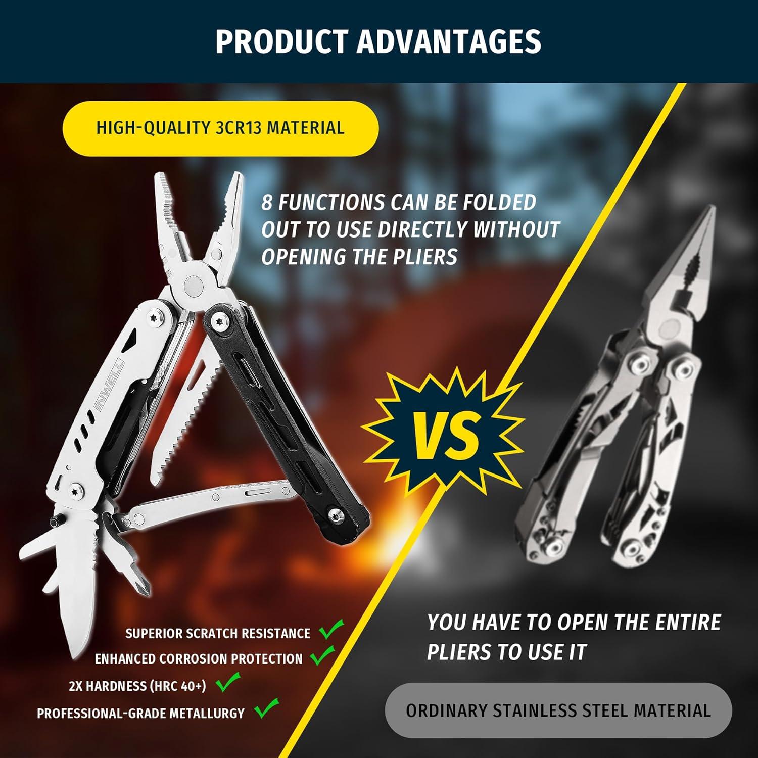 Alicate Multiherramienta Inwell 12 en 1 Acero Inoxidable