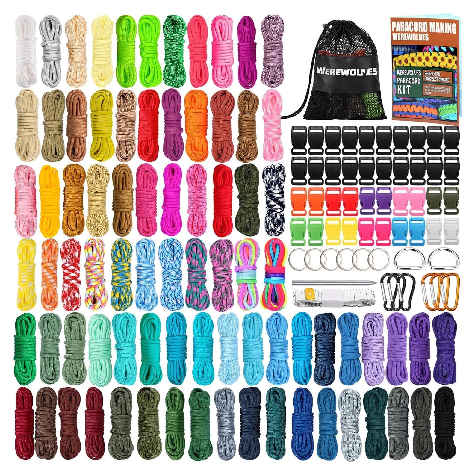 Kit de Paracord HOMBRES LOBO 80 Colores 550 - 135 Piezas