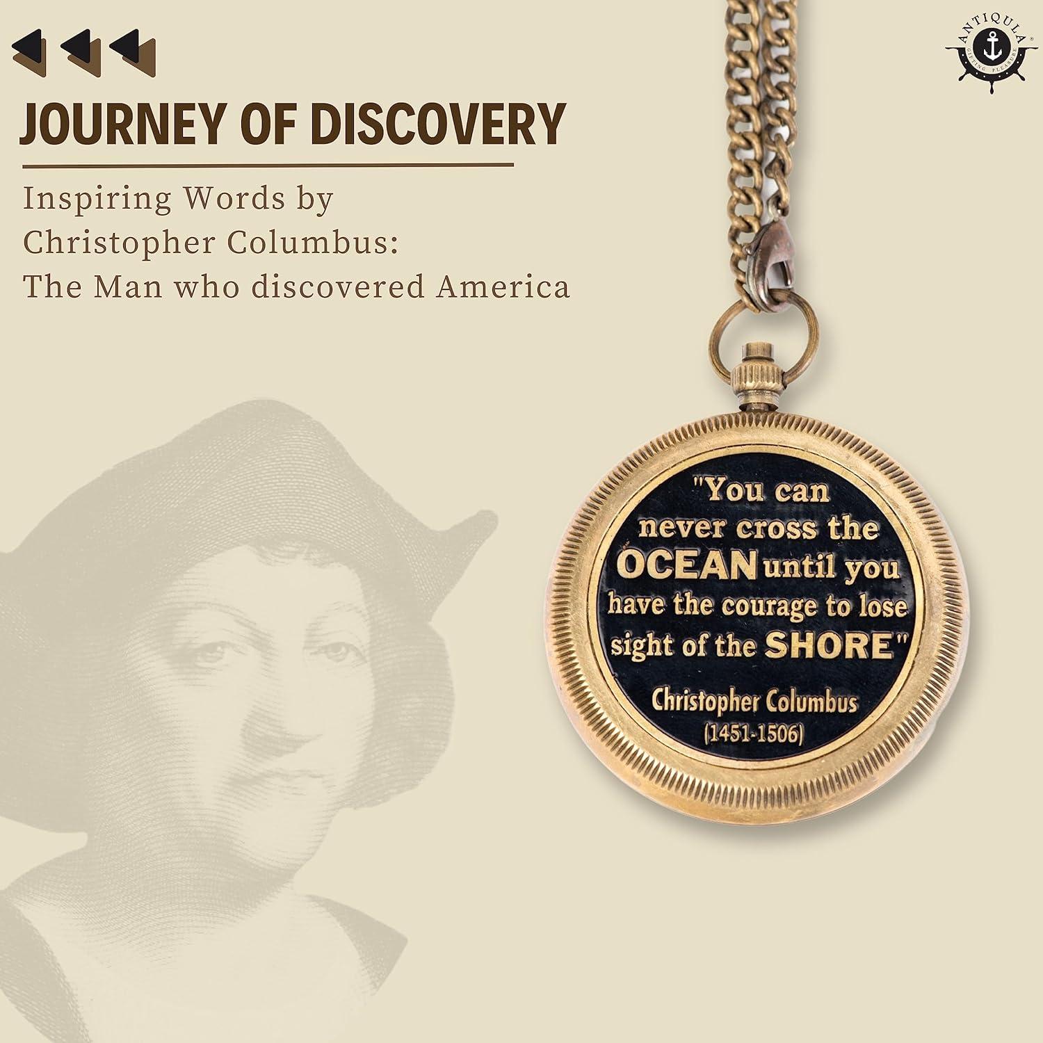 Brújula de Latón Antiqula con Caja de Madera - Regalo Inspirador