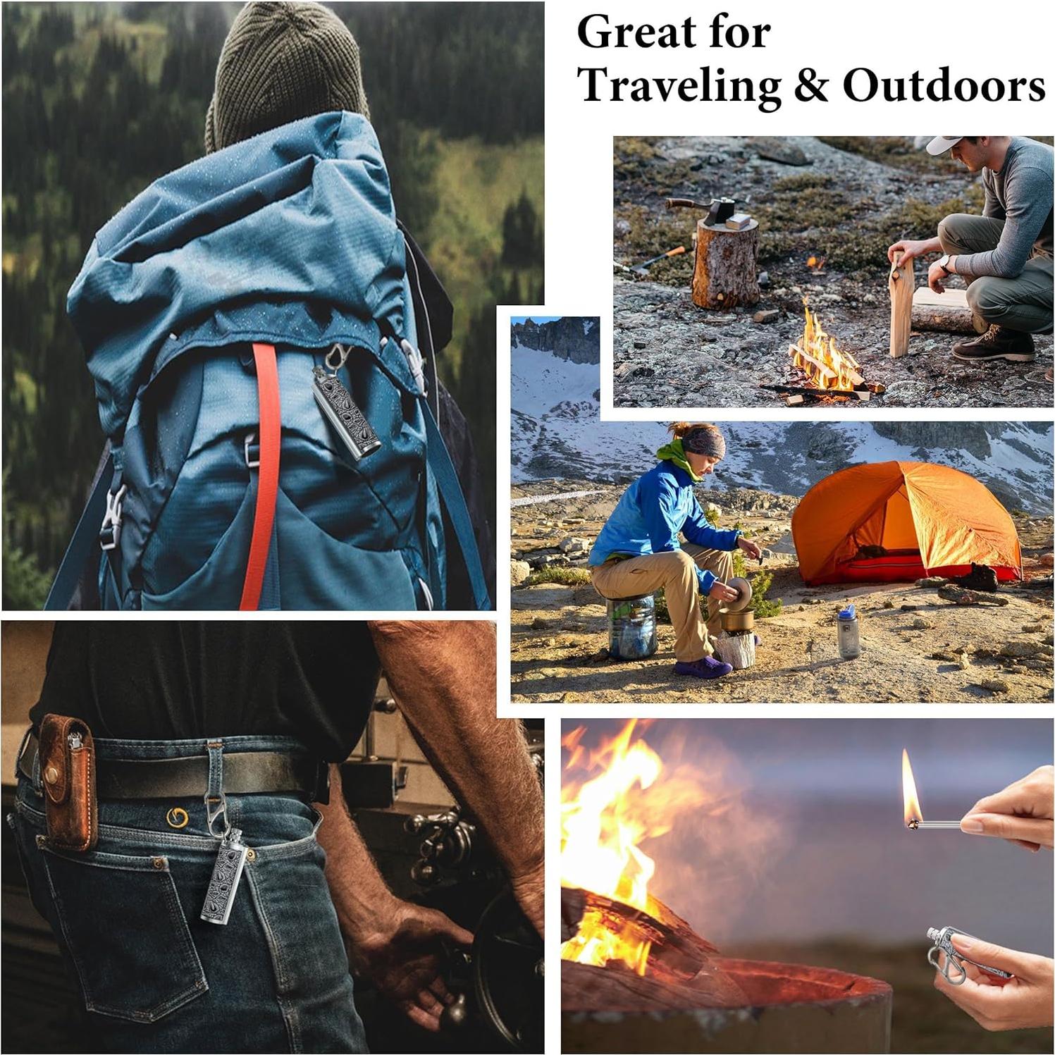 Encendedor Permanente Dreambay 2 Pack con Mosquetón EDC