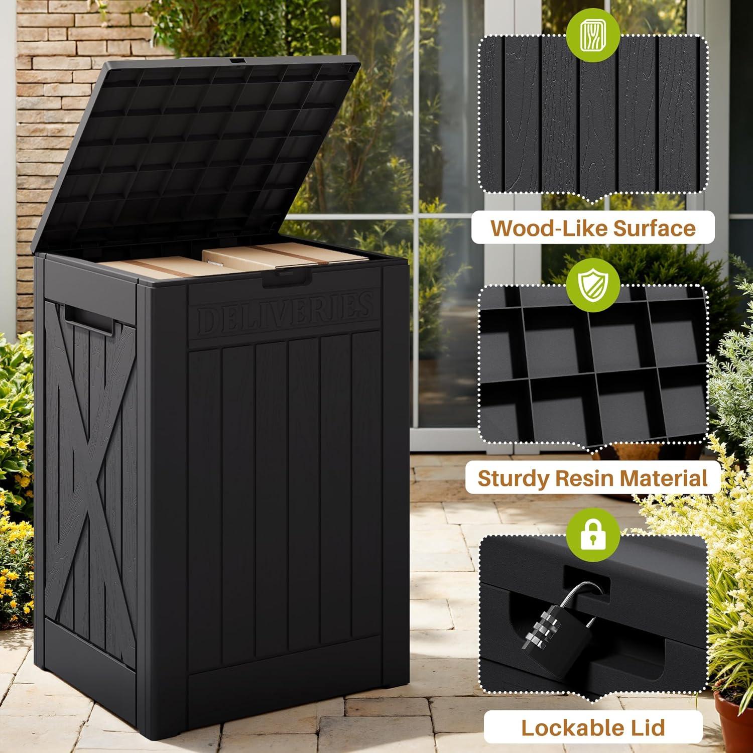 Caja de Entrega a Prueba de Agua Devoko 48 Galones Negra