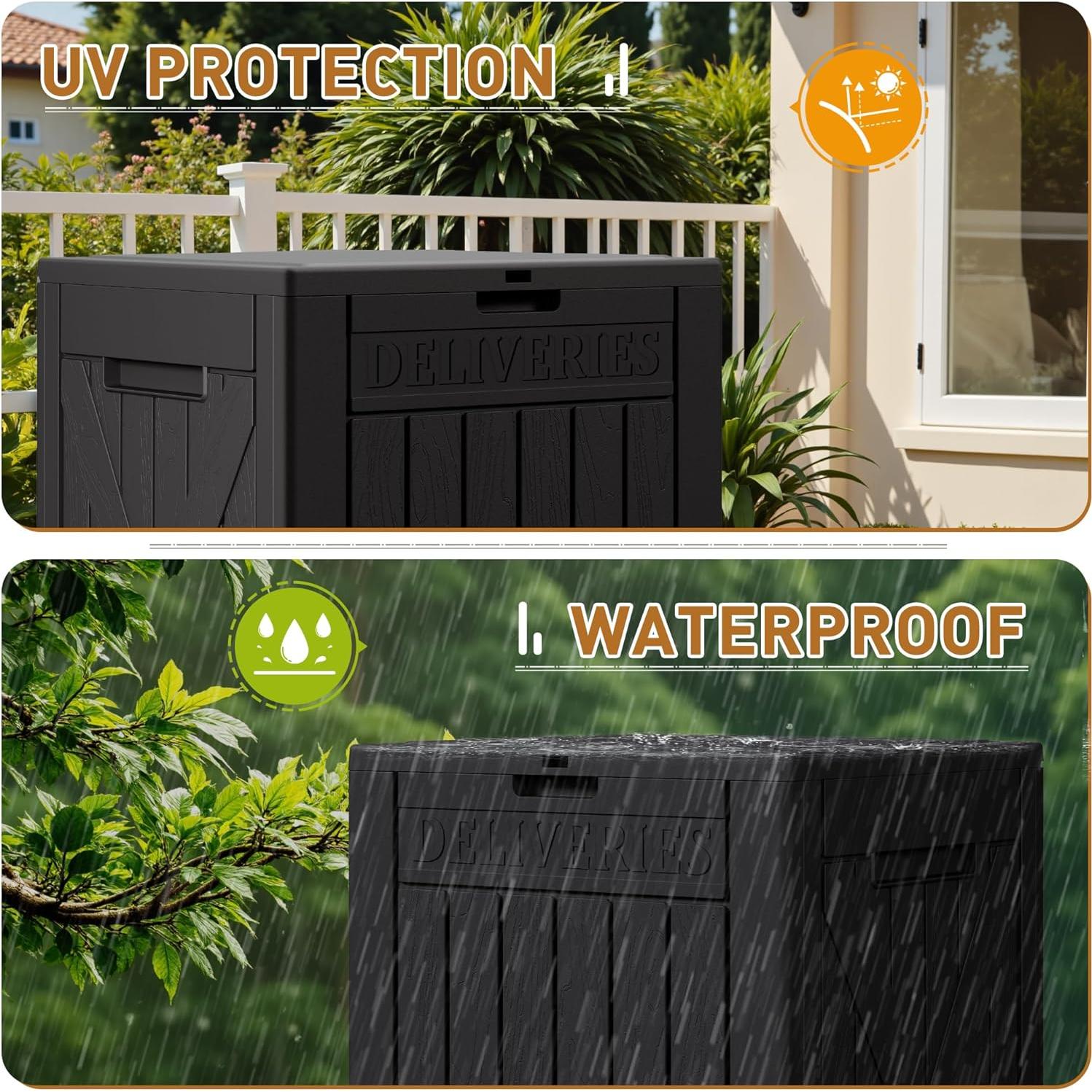 Caja de Entrega a Prueba de Agua Devoko 48 Galones Negra