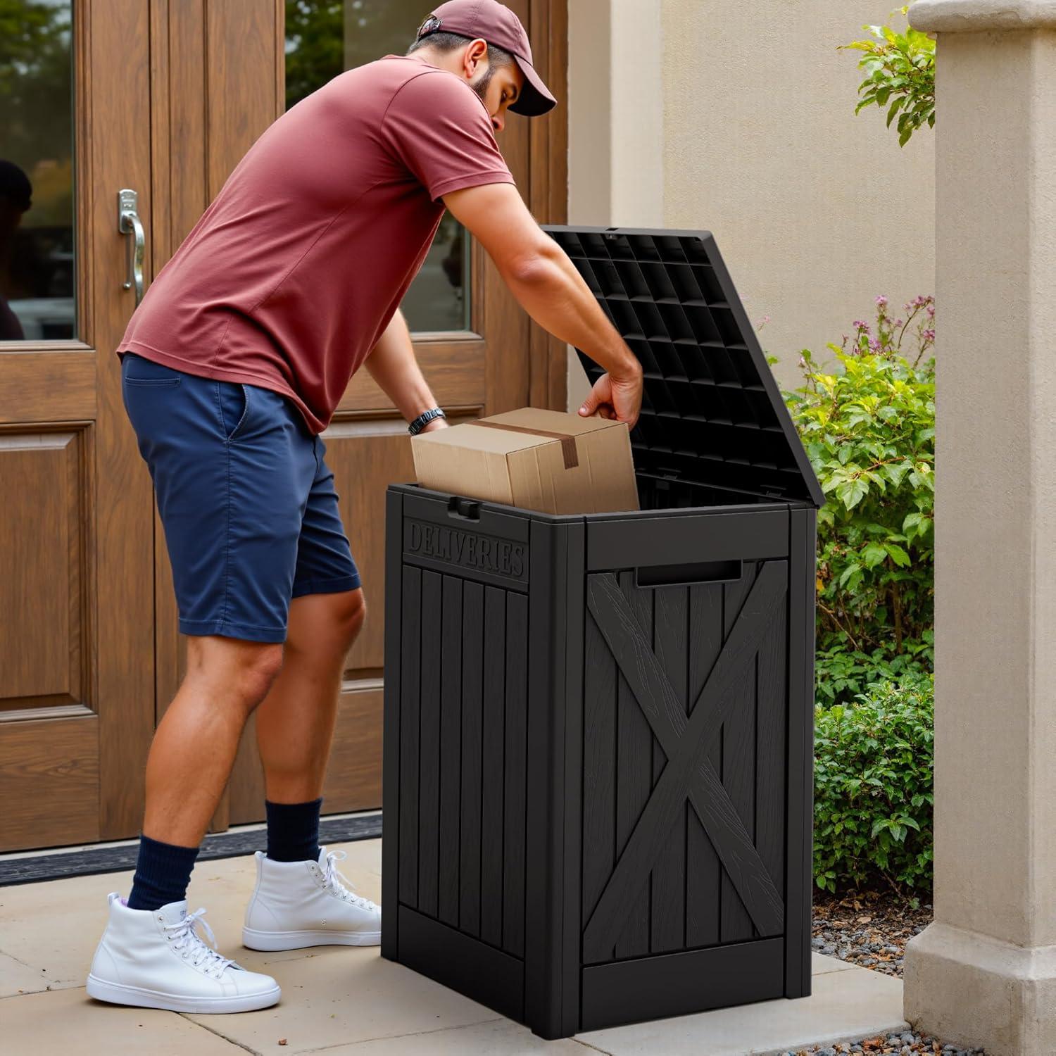 Caja de Entrega a Prueba de Agua Devoko 48 Galones Negra