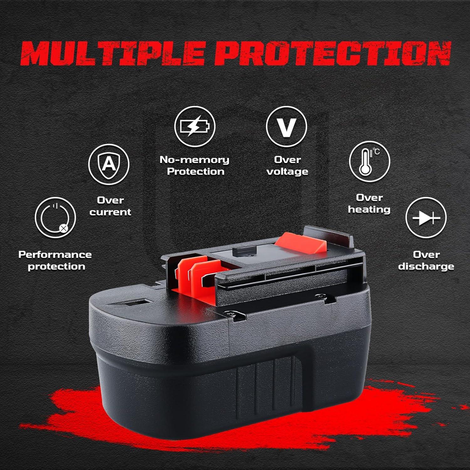 Batería Ni-MH 2P 4800mAh HPB14 para Black and Decker 14.4V