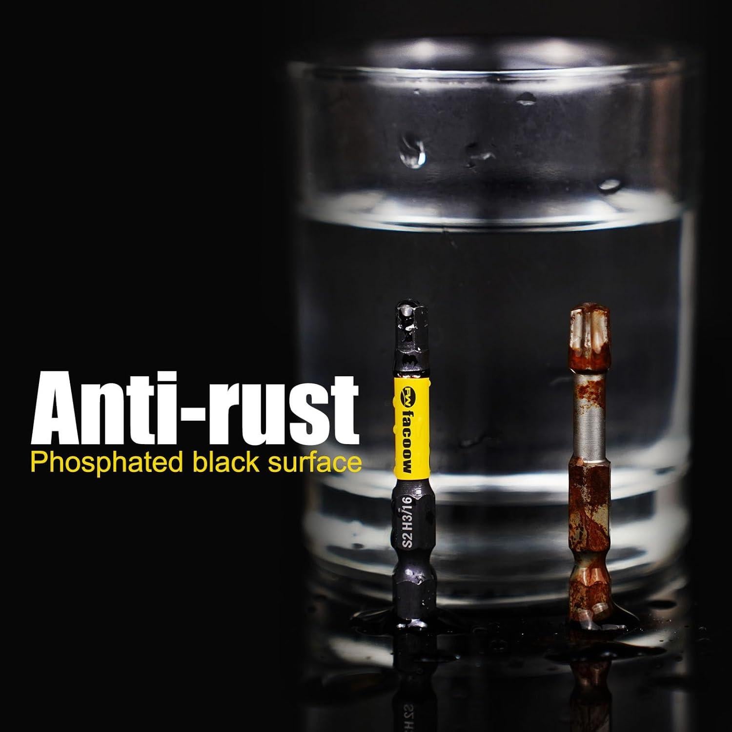 Juego de Puntas Hexagonales Facoow 21 Piezas Acero S2