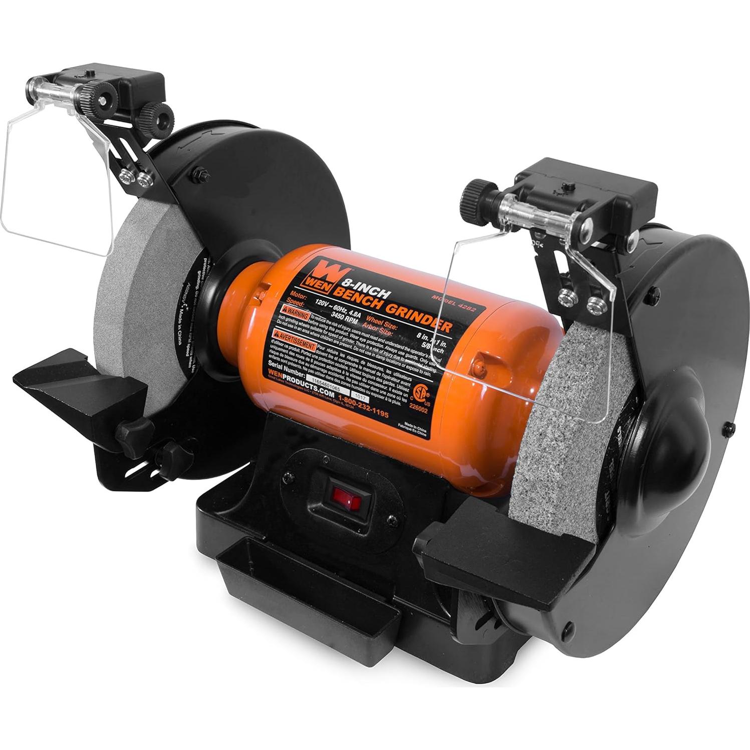 Esmeril de Banco WEN BG4282 8" 4.8A con Rueda Mercer 183020