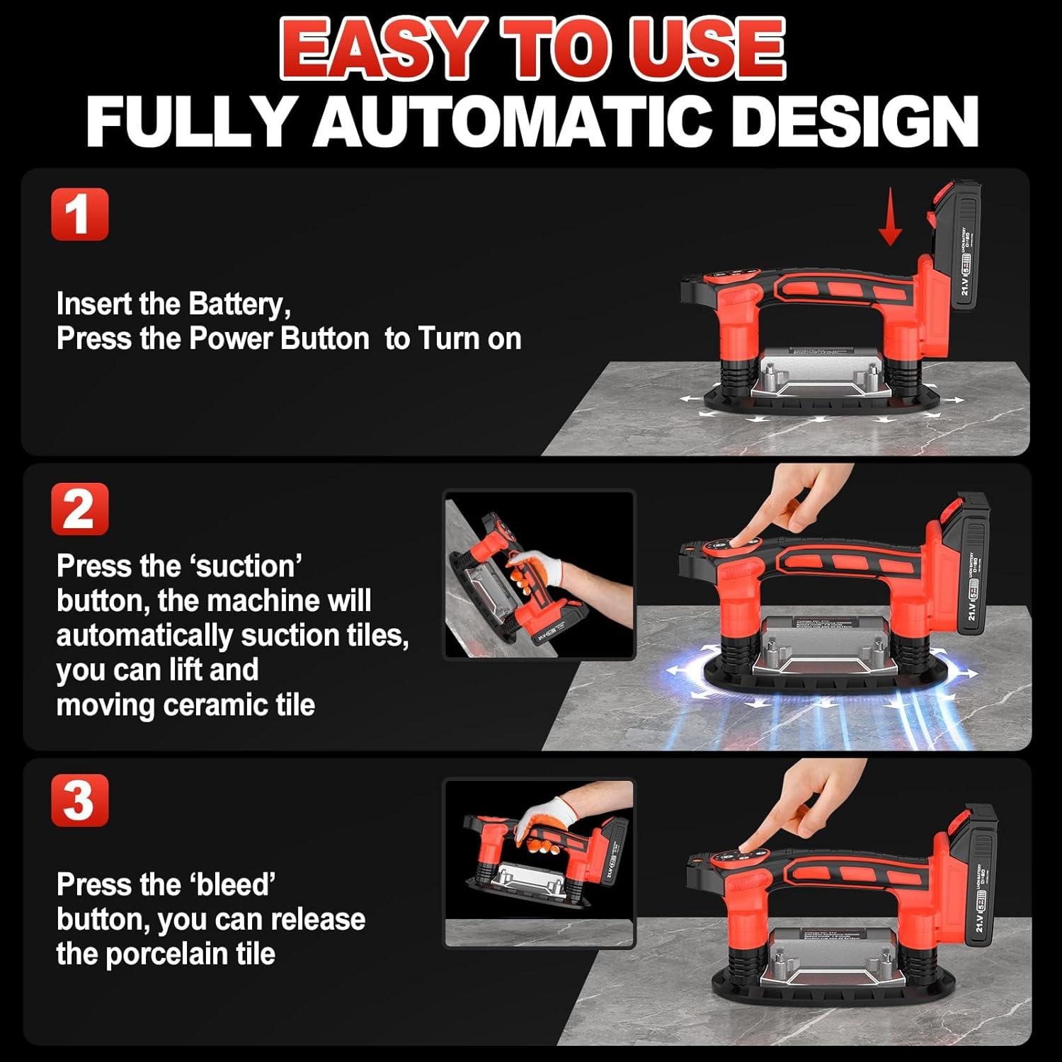 Herramienta de Instalación de Azulejos Labfintom 18V con 2 Baterías