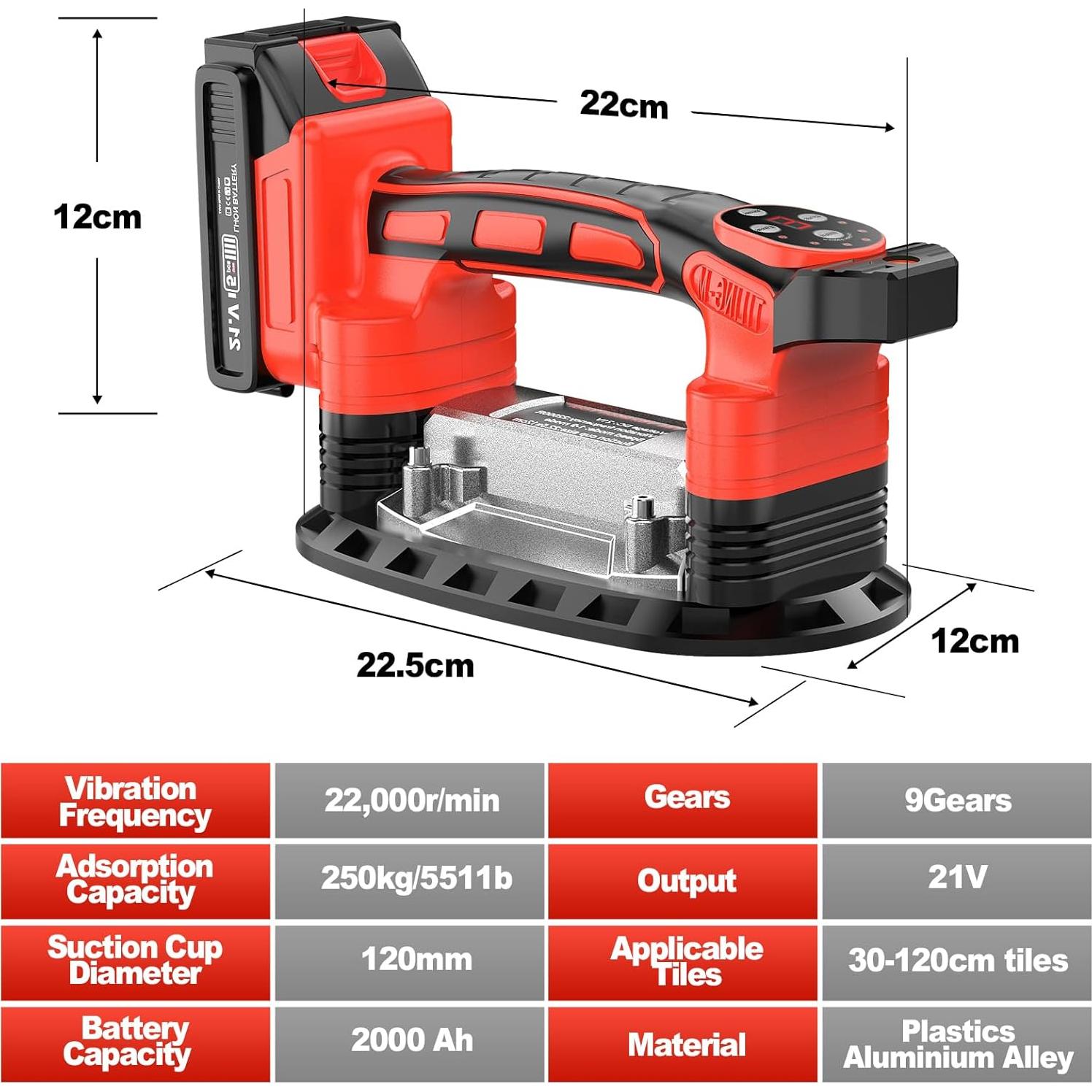 Herramienta de Instalación de Azulejos Labfintom 18V con 2 Baterías