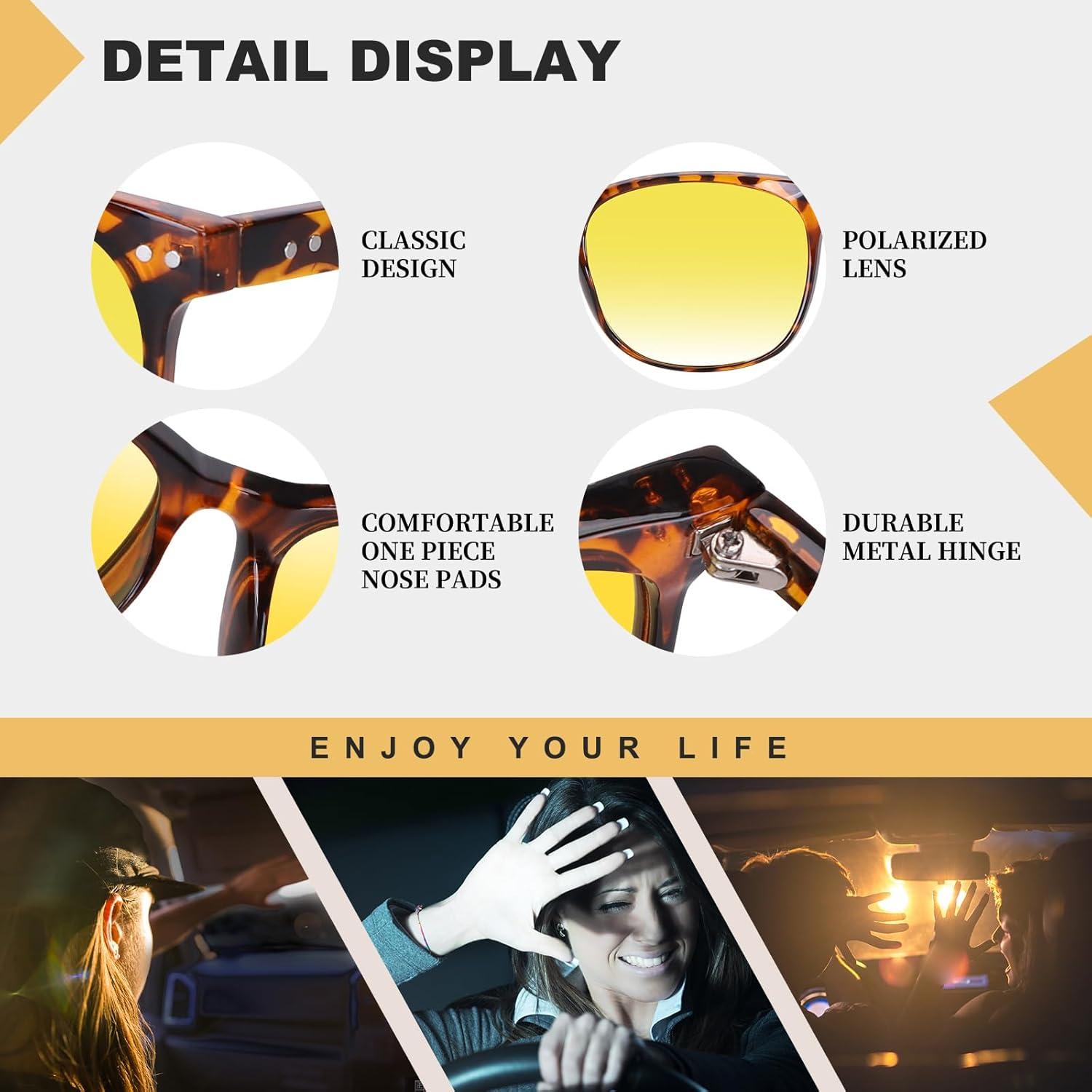 Gafas de Conducción HAOLOTA Polarizadas HD Tinte Amarillo