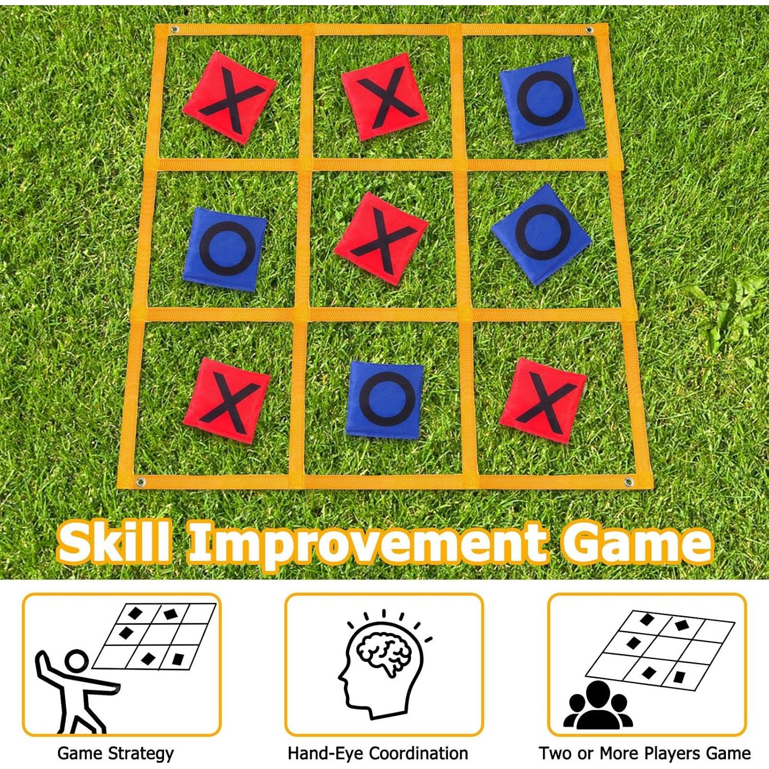 Juego Gigante de Tres en Raya Gocasmus 119x119cm Portátil