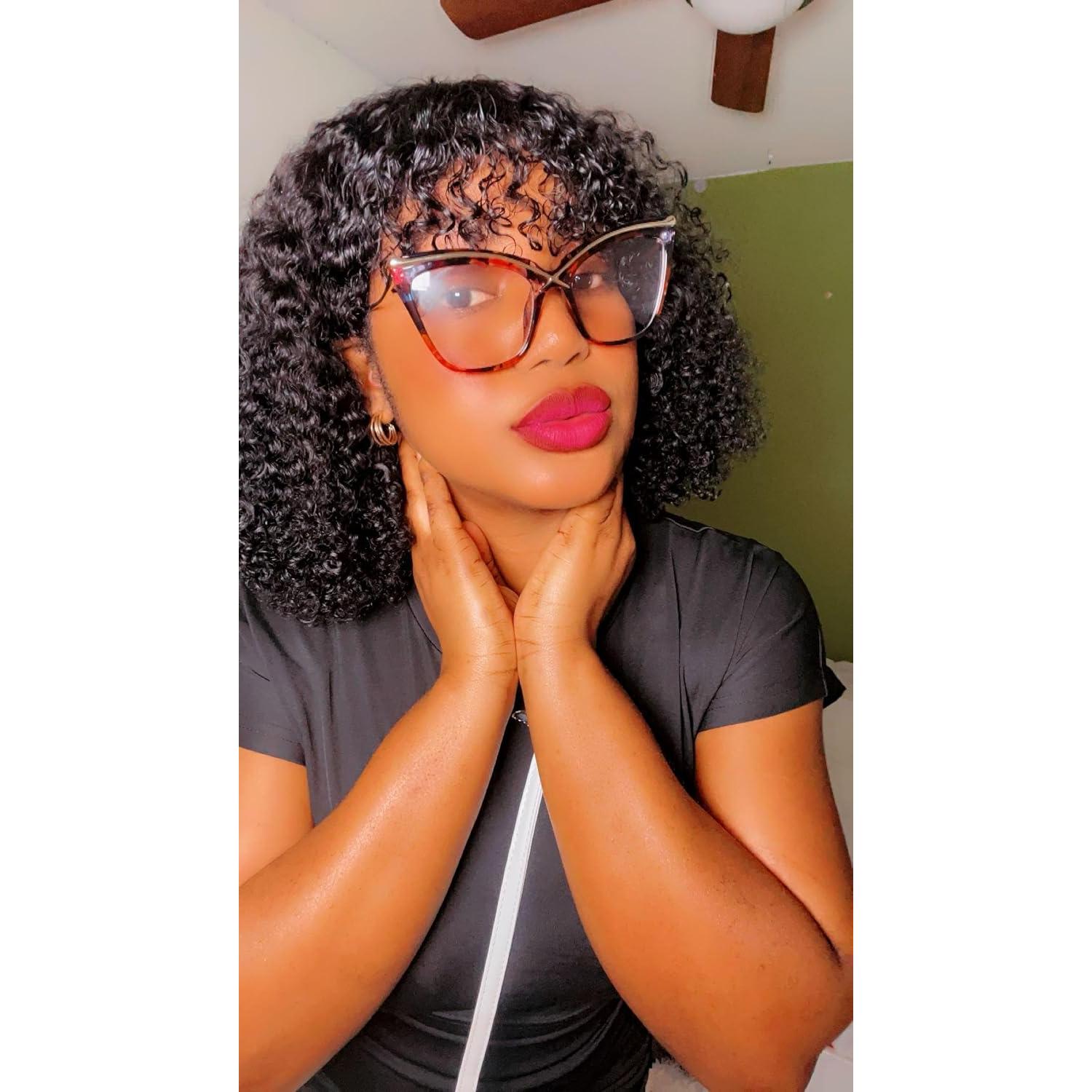 Gafas Cuadradas Sobredimensionadas FEISEDY Anti Luz Azul