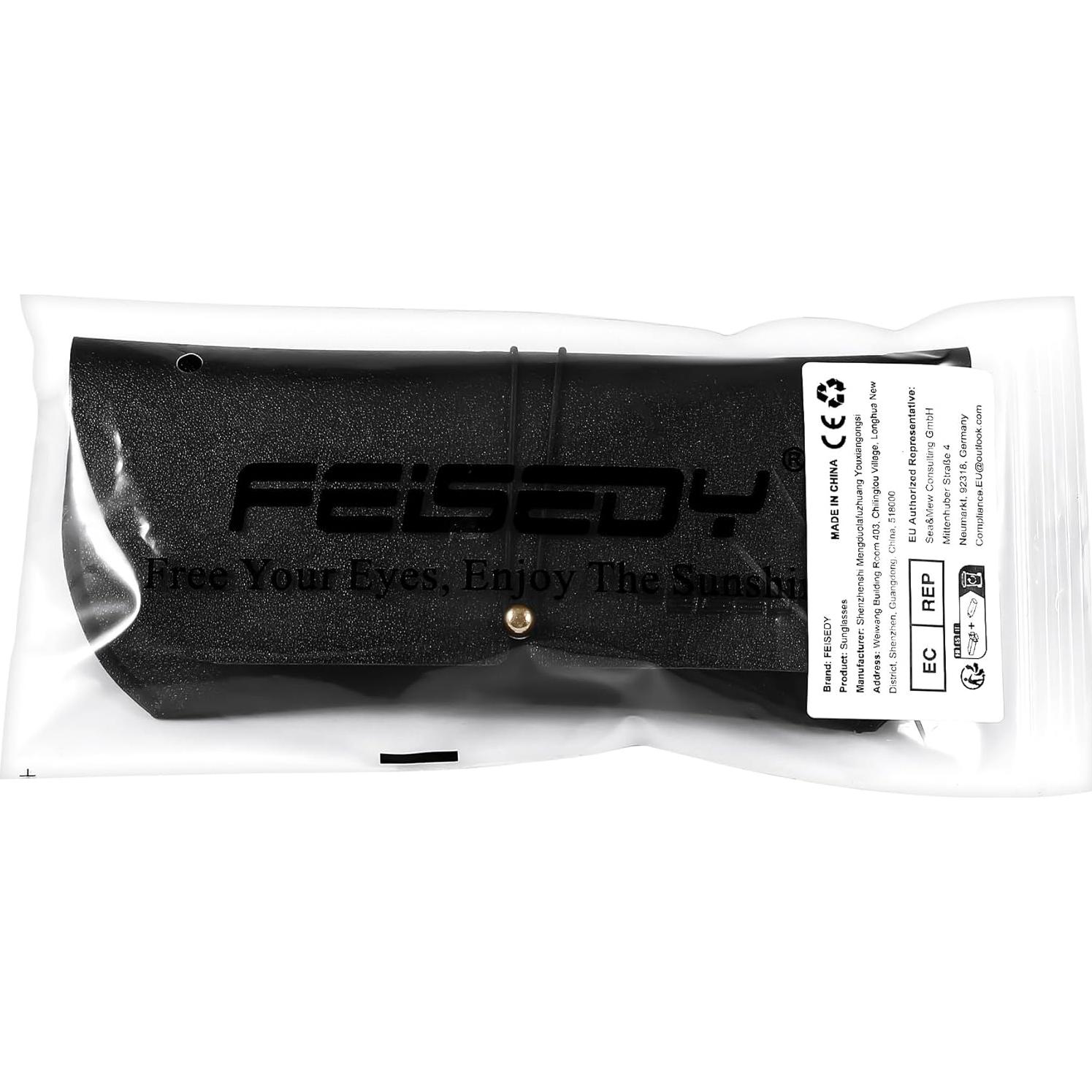 Gafas Cuadradas Sobredimensionadas FEISEDY Anti Luz Azul