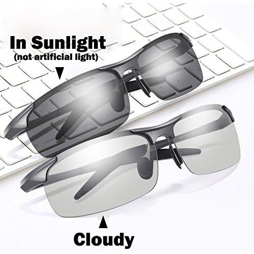 Gafas de sol fotocromáticas polarizadas UV400 para hombres