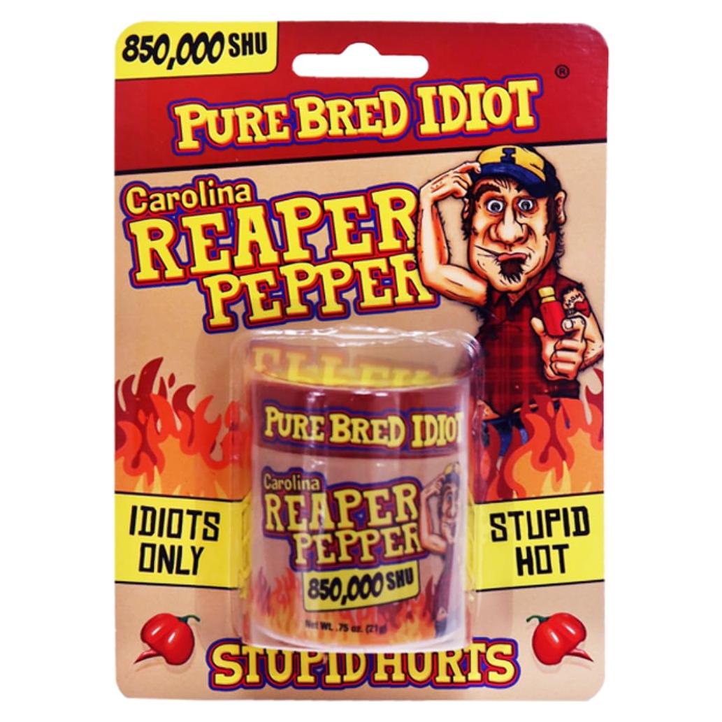 Polvo de Pimiento Picante Carolina Reaper Pure Bred Idiot 21g