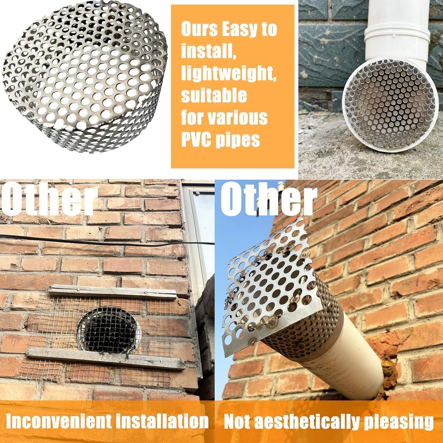 Tapa de Ventilación de PVC LOVEERCT 4.24-4.34" ID Acero Inoxidable