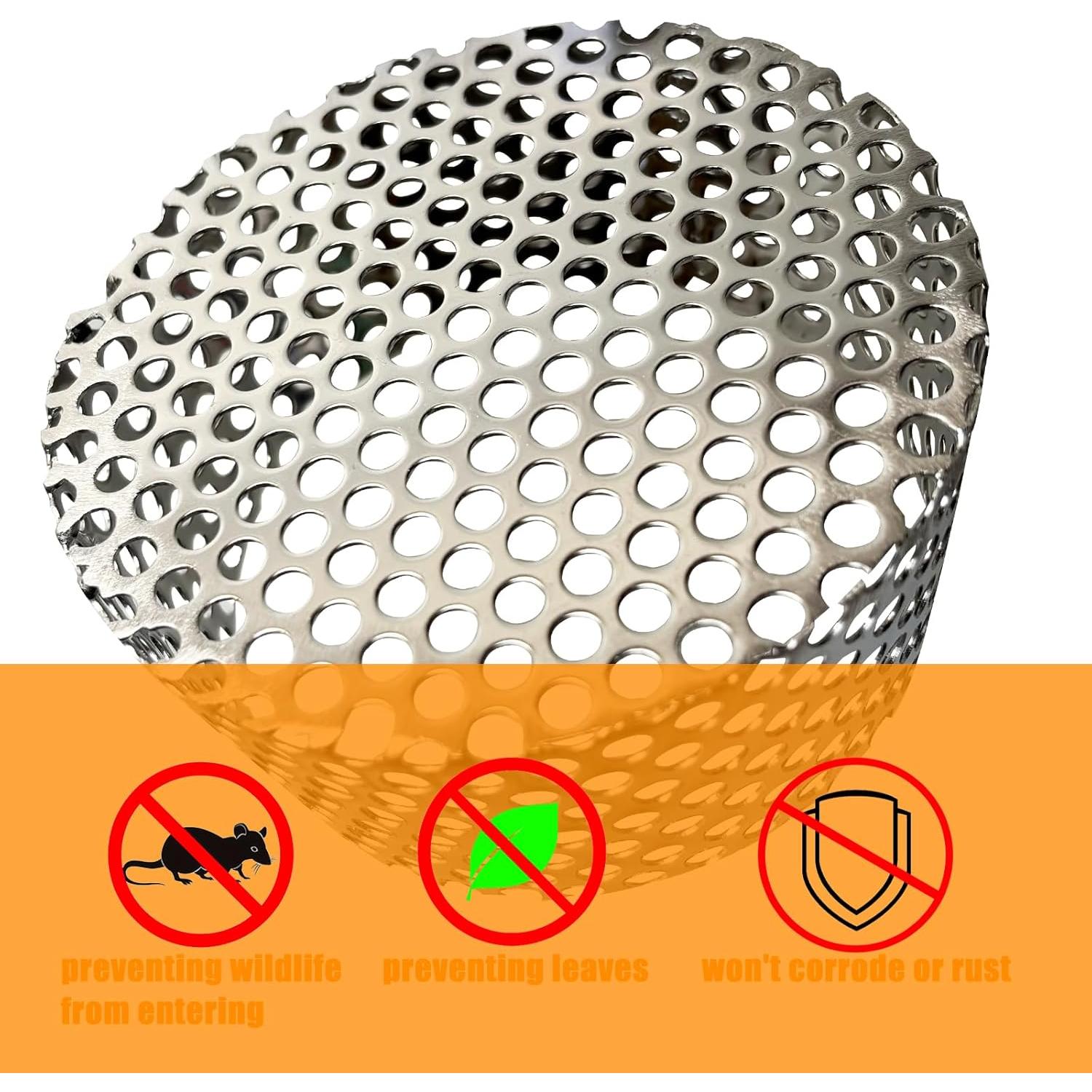 Tapa de Ventilación de PVC LOVEERCT 4.24-4.34" ID Acero Inoxidable