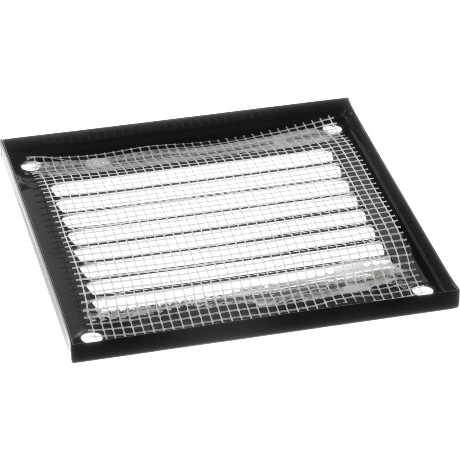 Cubierta de Ventilación Steinberg14 Negra 10x10 cm con Malla