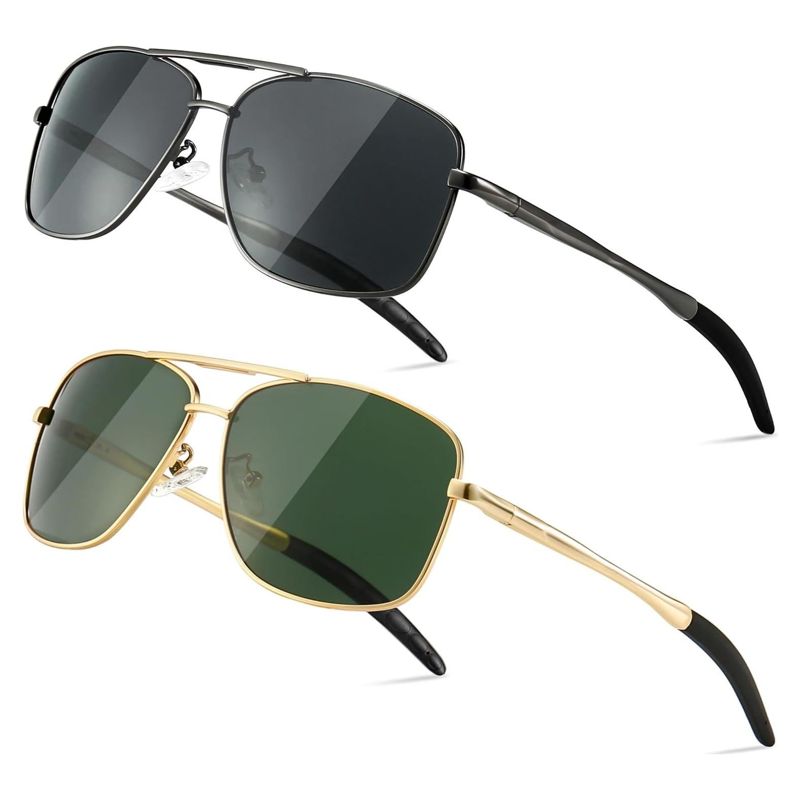 Gafas de sol polarizadas SUNGAIT para hombres, marco metal