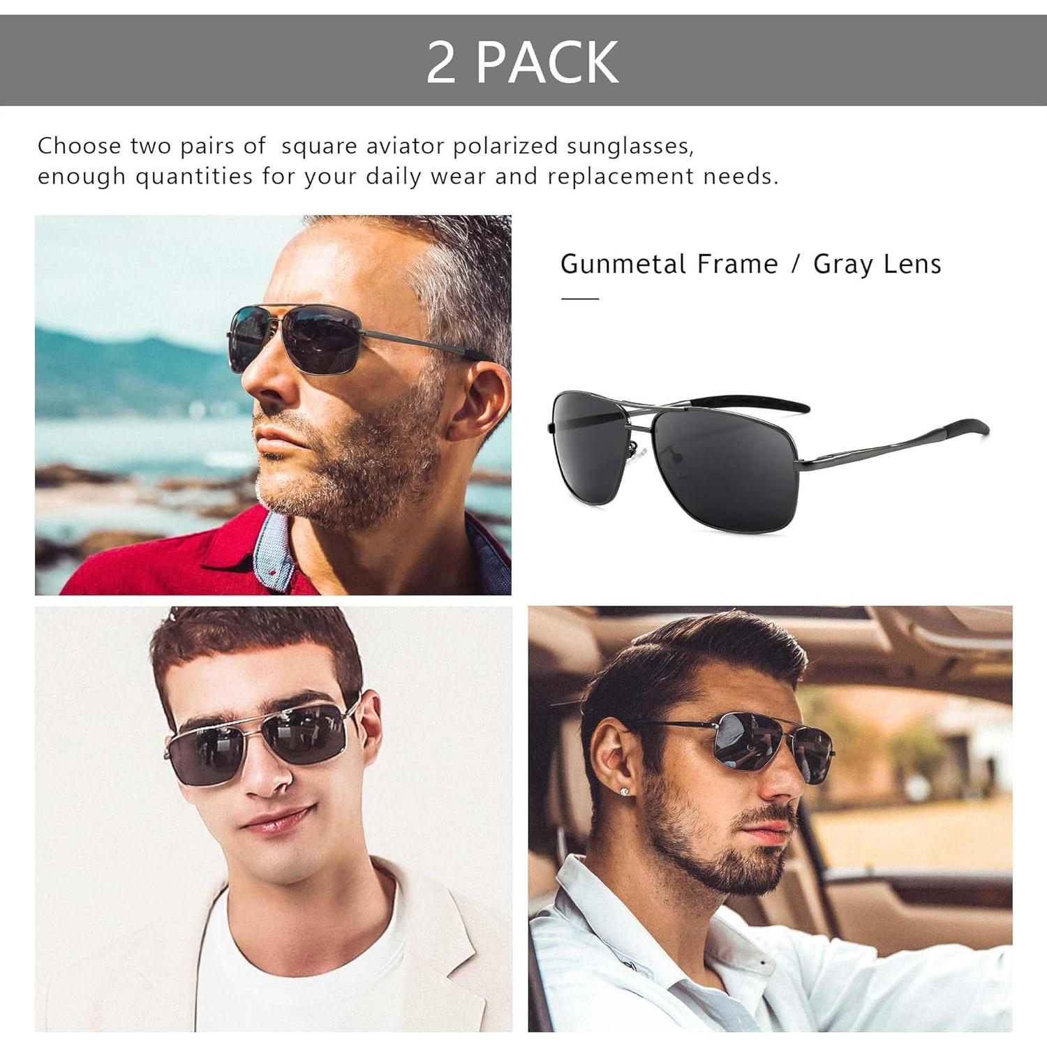 Gafas de sol polarizadas SUNGAIT para hombres con marco metal
