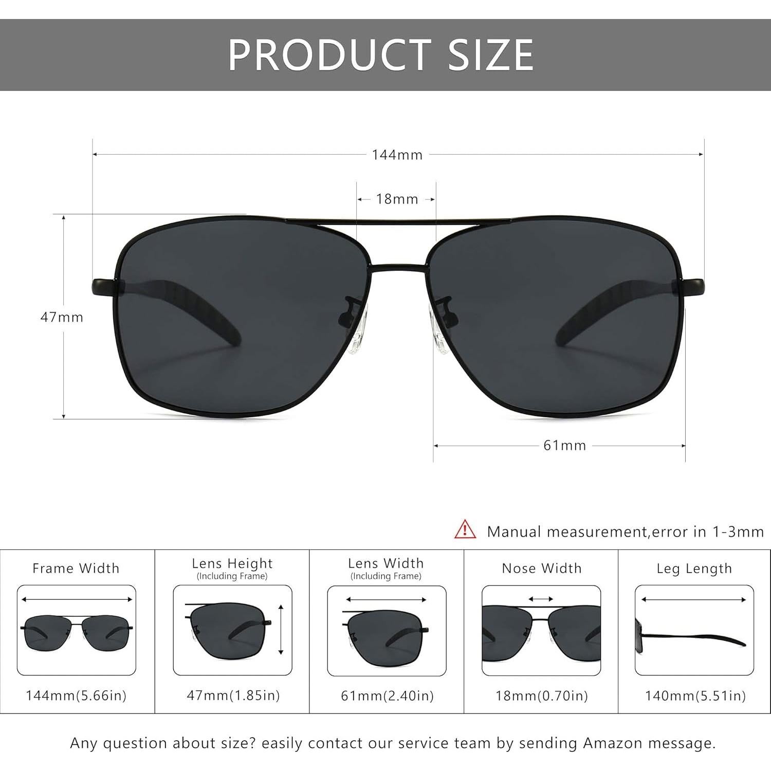 Gafas de sol polarizadas SUNGAIT para hombres, marco metal gris