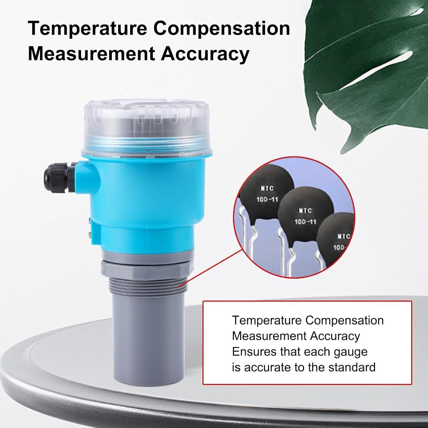 Sensor de Nivel de Agua Ultrasonico Fockety 0-5M LED 4-20mA