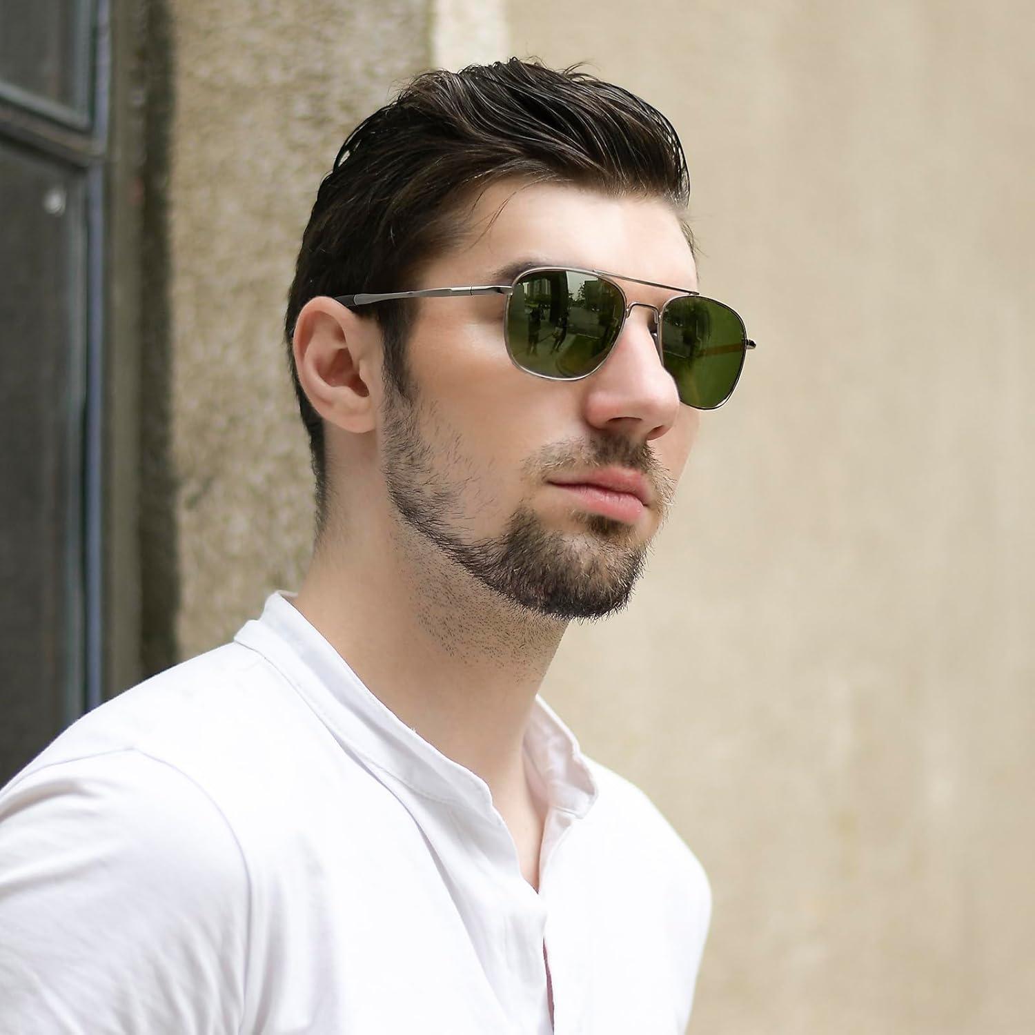 Gafas de sol polarizadas SUNGAIT para hombres, marco metal