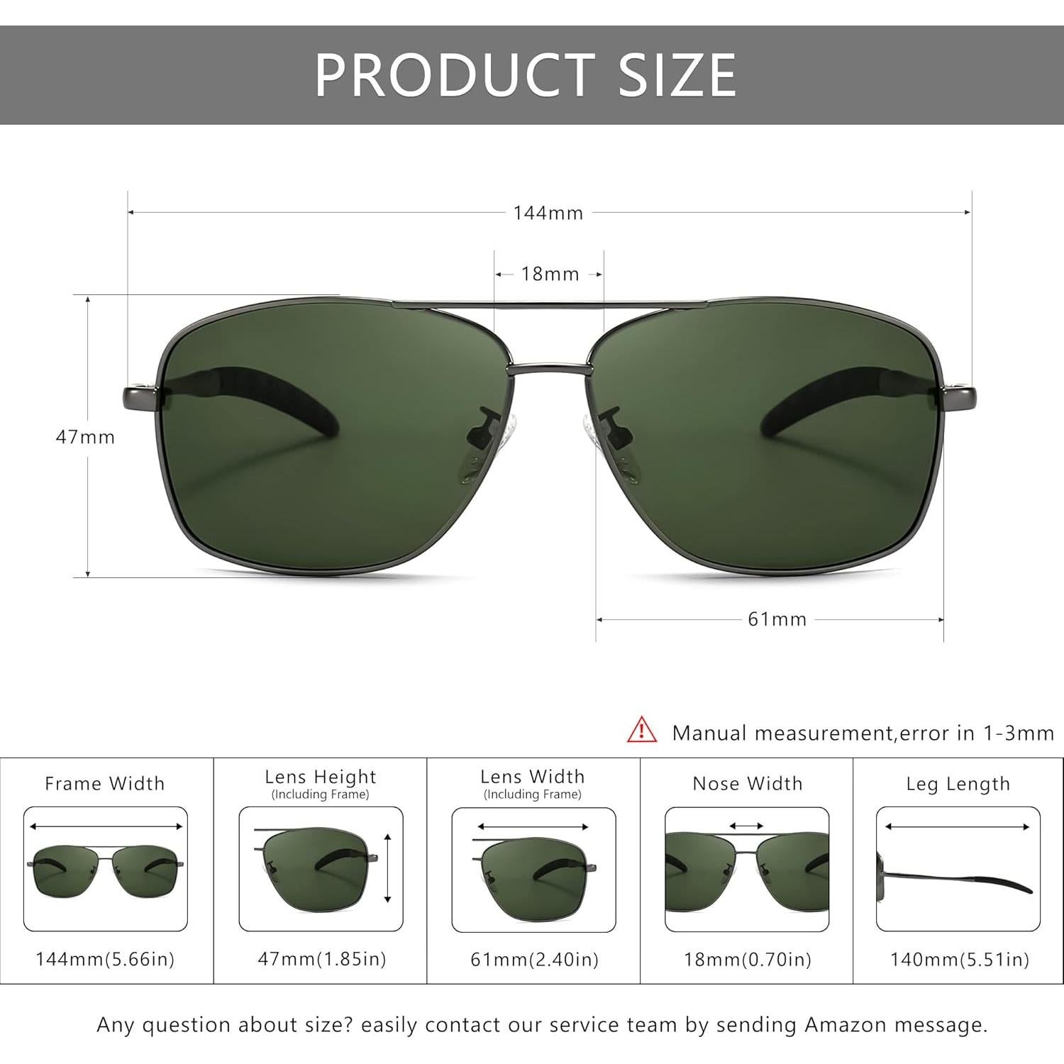 Gafas de sol polarizadas SUNGAIT para hombres, marco metal