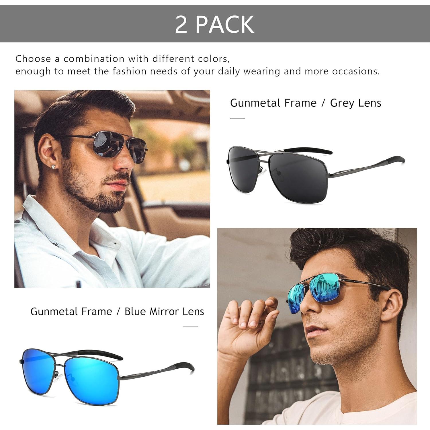 Gafas de sol polarizadas SUNGAIT para hombres, marco metal