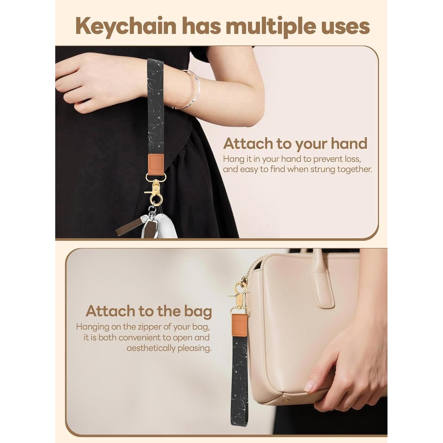 Llave de muñeca Handlein Z para mujeres y hombres, negro