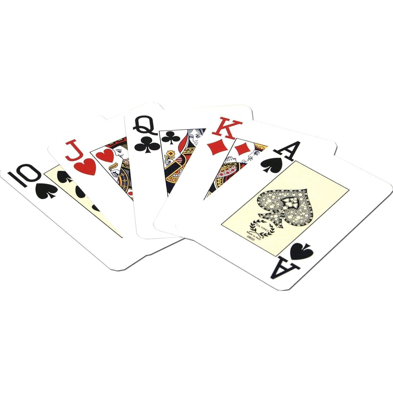 Set de 2 Barajas de Juego Da Vinci con Estuche Duro Jumbo