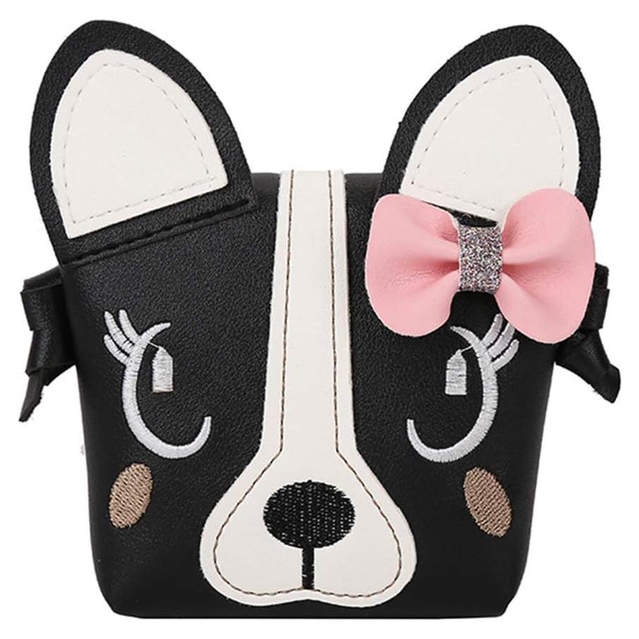 Mochila de Hombro para Niña Jienclound con Diseño de Perro - Negro