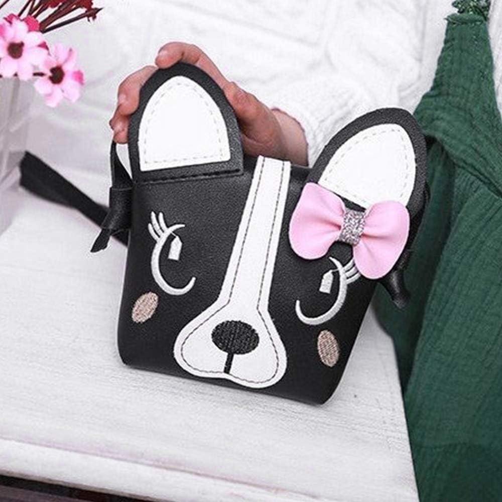 Mochila de Hombro para Niña Jienclound con Diseño de Perro - Negro