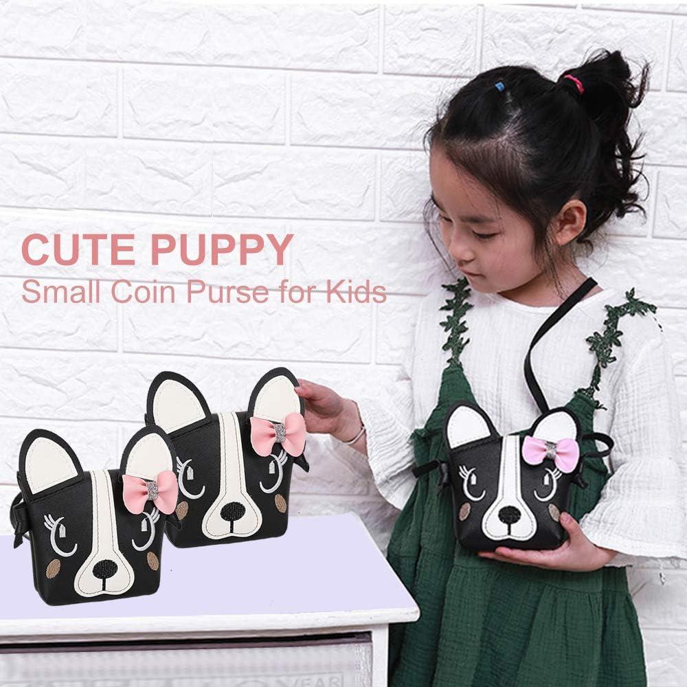 Mochila de Hombro para Niña Jienclound con Diseño de Perro - Negro
