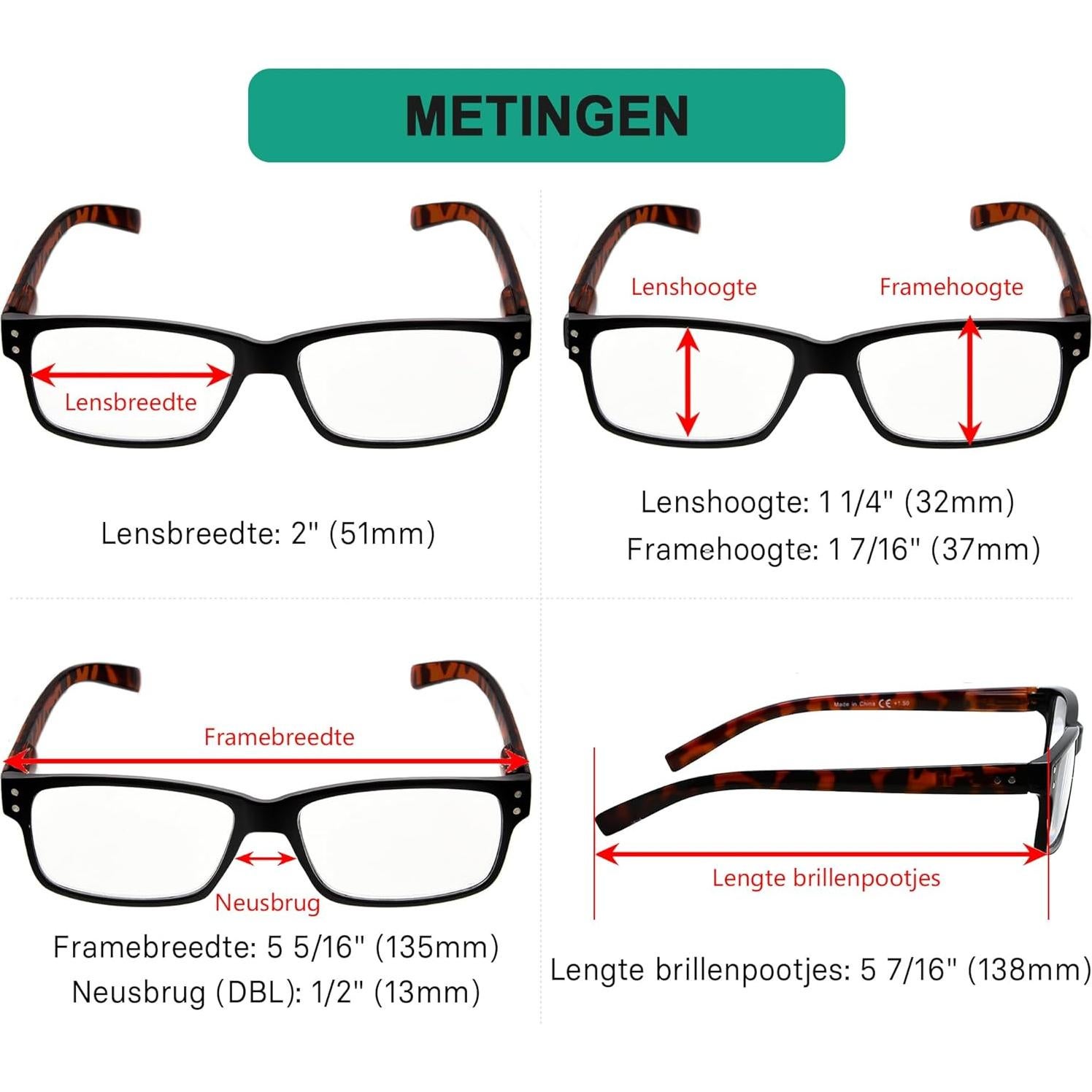 Gafas de Lectura Eyekepper 5 Paquete Hombres 3.25x Claras