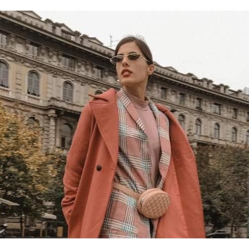 Gafas de sol FEISEDY retro UV400 paquete de 2 rosa y marrón