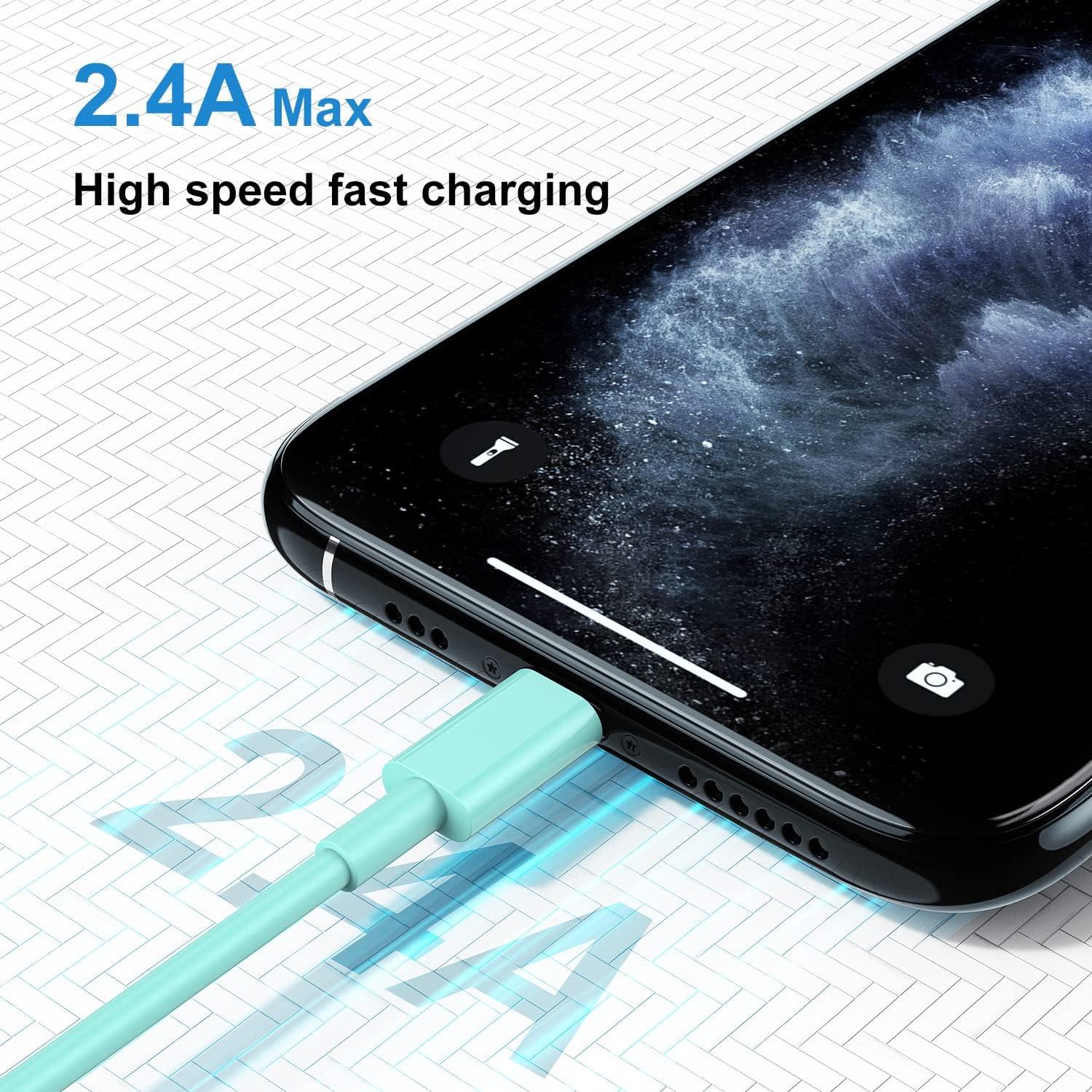 Cable de Carga Lightning QZIIW 3 Unidades 3 Metros Azul