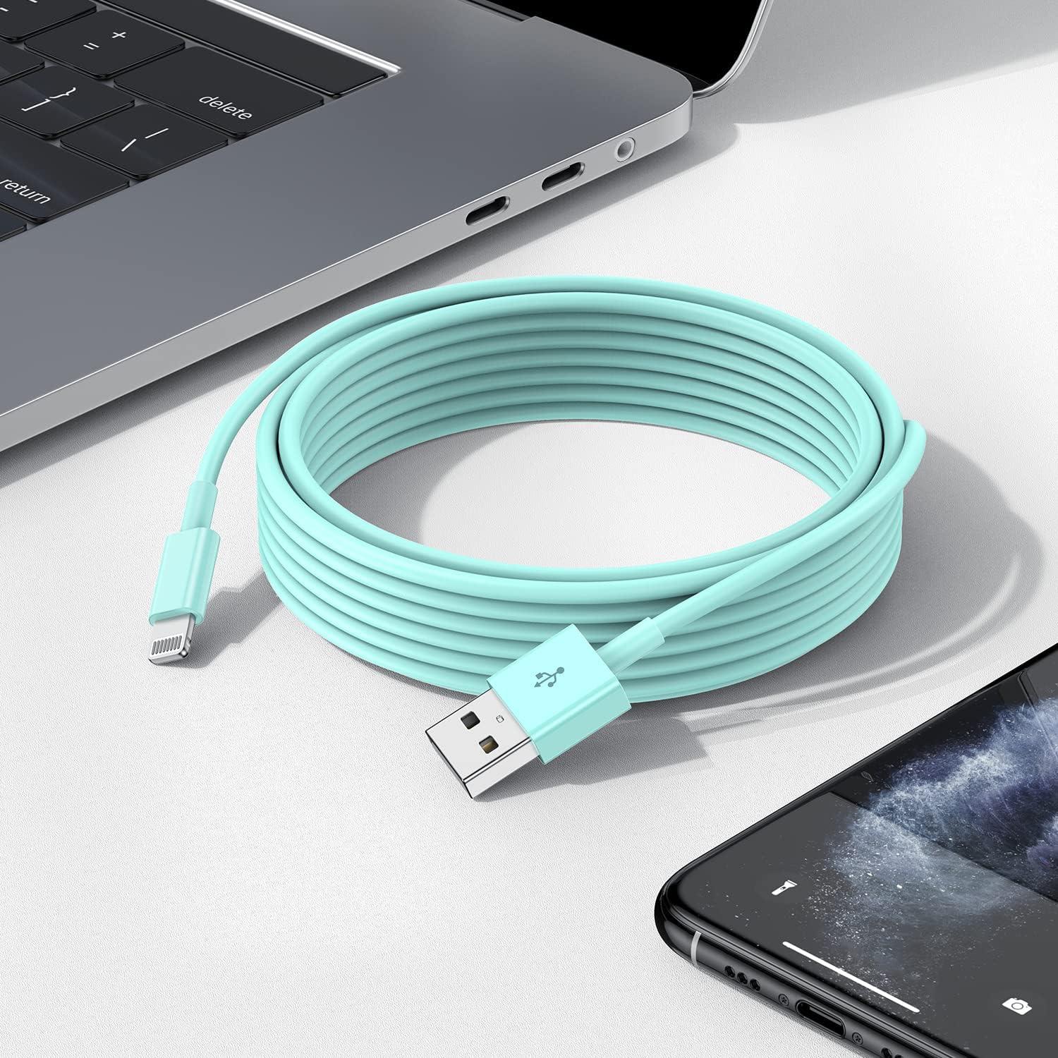 Cable de Carga Lightning QZIIW 3 Unidades 3 Metros Azul