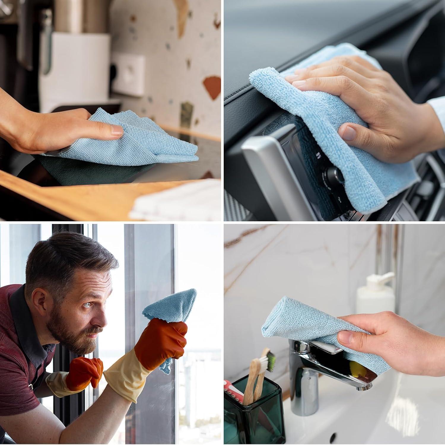 Rollo de Paños de Microfibra HONOVA 45 Piezas 30x30 cm Azul