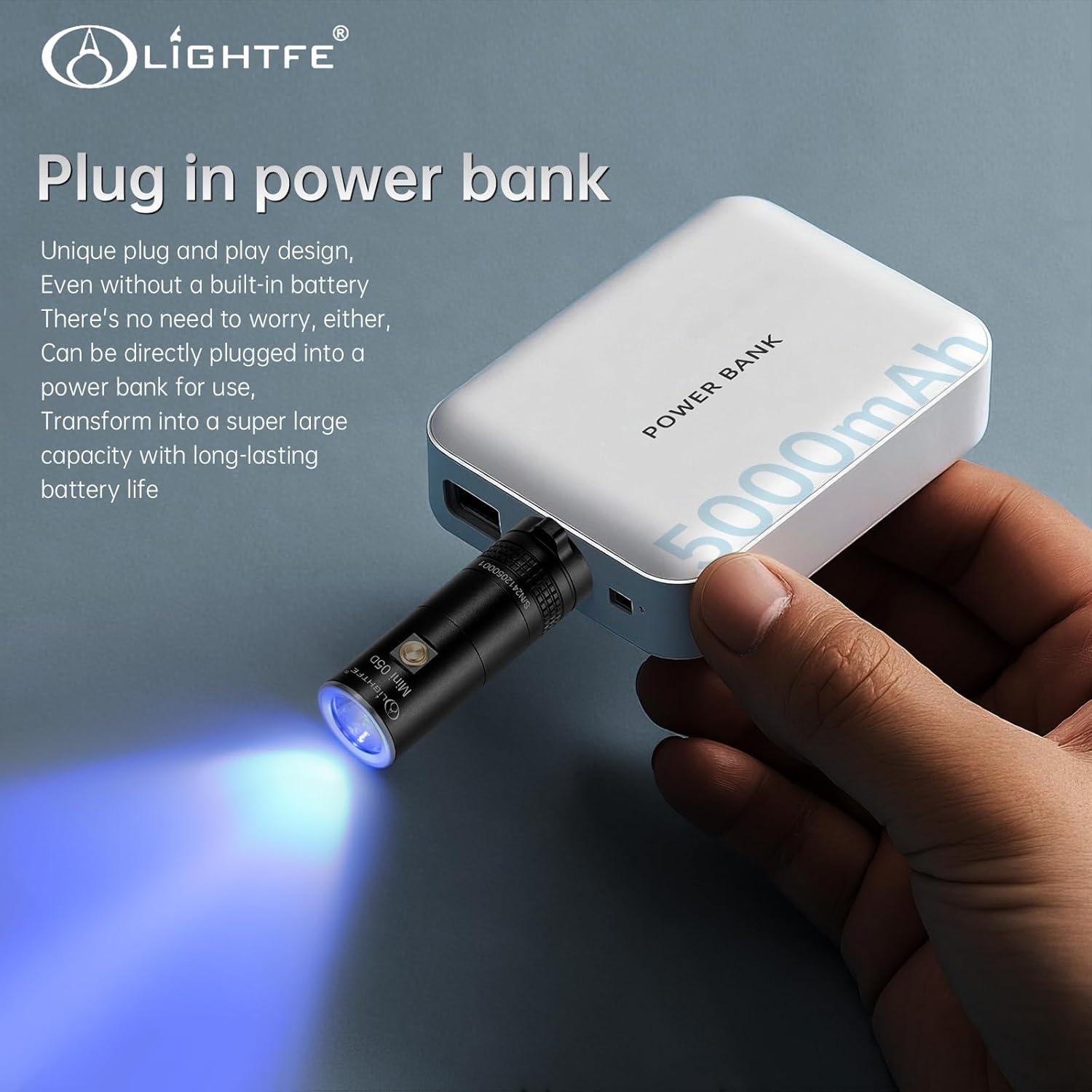 Linterna UV Recargable LIGHTFE Mini05D 365nm Compacta