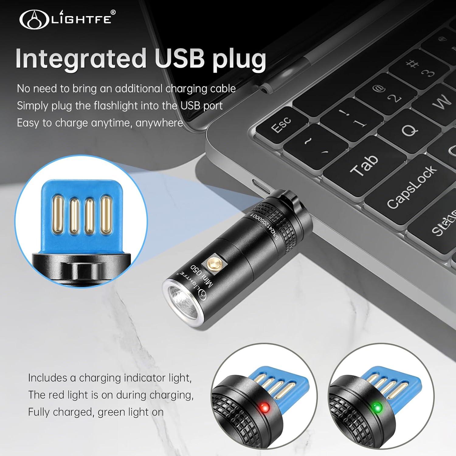 Linterna UV Recargable LIGHTFE Mini05D 365nm Compacta