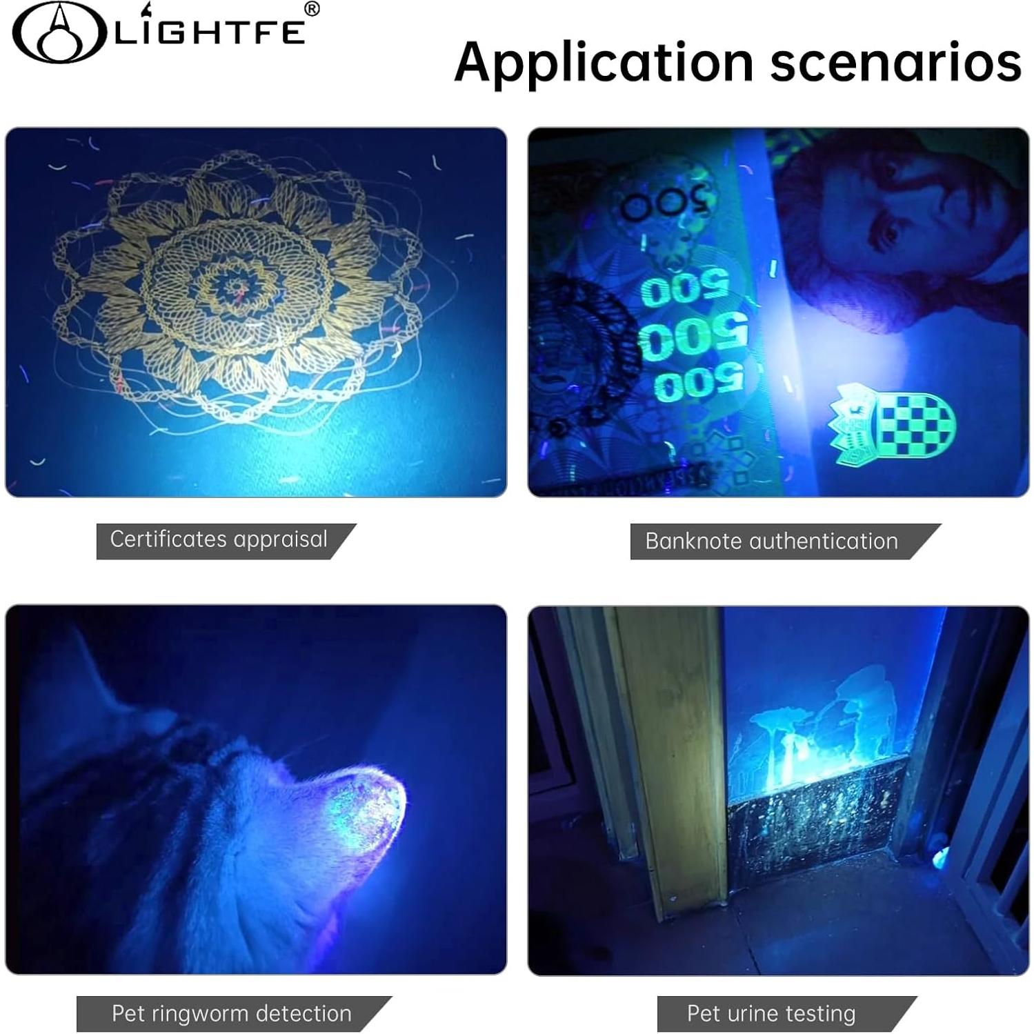 Linterna UV Recargable LIGHTFE Mini05D 365nm Compacta