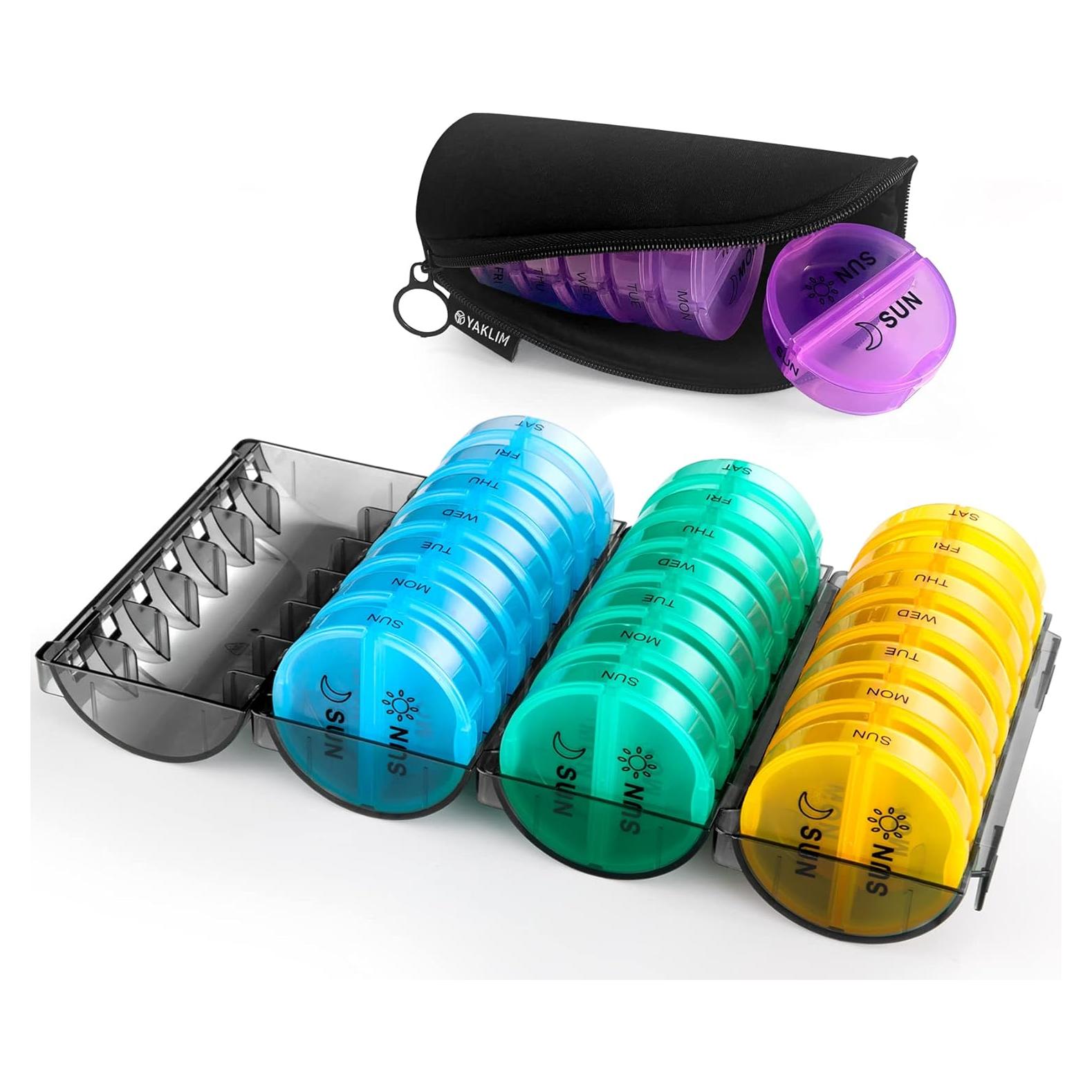 Organizador de Pastillas Mensual Yaklim 28 Días AM PM XL