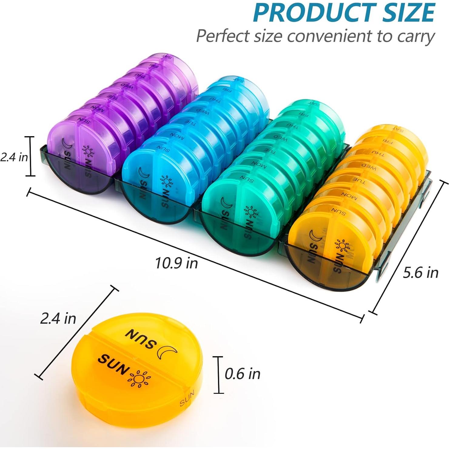 Organizador de Pastillas Mensual Yaklim 28 Días AM PM XL
