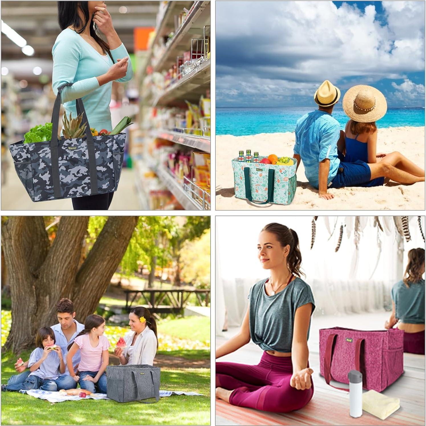 Bolsa de Utilidad Extra Grande BALEINE 34L Plegable Follaje Antiguo