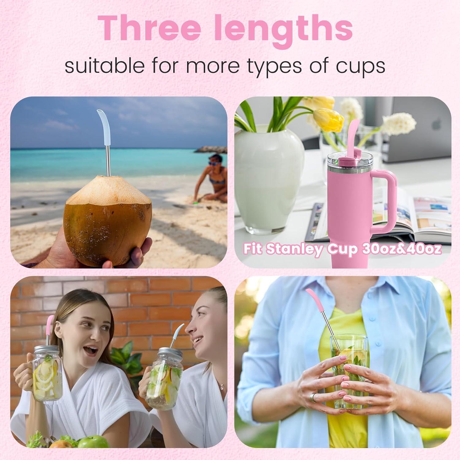 Popotes Antienvejecimiento Reutilizables OUTXE 6 Pcs 8 mm